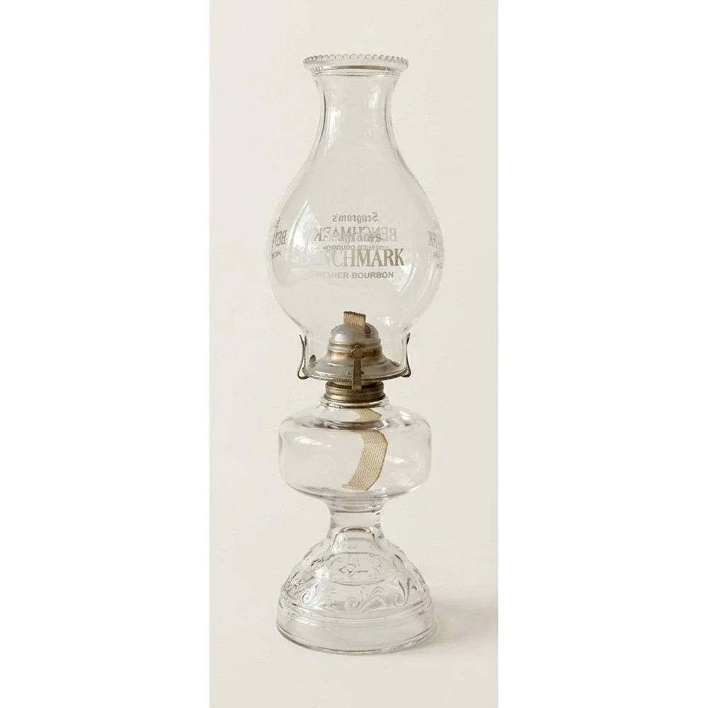 Hurricane Lamp Seagram's Benchmark Premium Bourbon Logo, Man Cave16.5